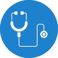 Stethoscope Glyph Circle Icon vector