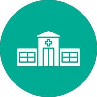 Emergency Room Glyph Circle Icon vector