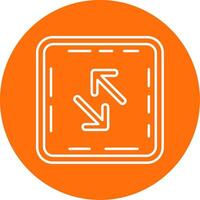 Swap Linear Circle Multicolor Design Icon vector