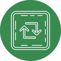 Loop Linear Circle Multicolor Design Icon vector