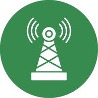 Telecommunications Glyph Circle Icon vector