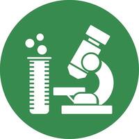 Laboratory Glyph Circle Icon vector