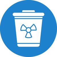 Toxic Waste Glyph Circle Icon vector