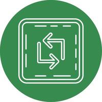 Loop Linear Circle Multicolor Design Icon vector