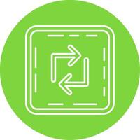 Loop Linear Circle Multicolor Design Icon vector
