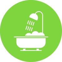 Bathroom Glyph Circle Icon vector