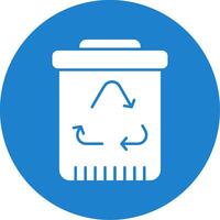 Recycling Glyph Circle Icon vector