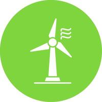 Wind Turbine Glyph Circle Icon vector