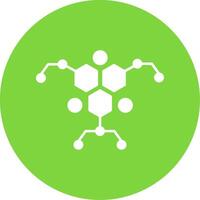 Molecule Glyph Circle Icon vector