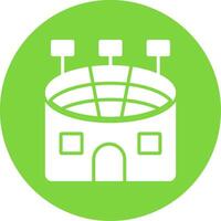 Stadium Glyph Circle Icon vector