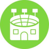 Stadium Glyph Circle Icon vector