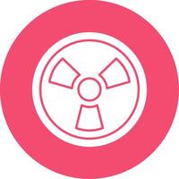 Nuclear Glyph Circle Icon vector