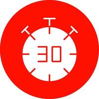 Half Time Glyph Circle Icon vector