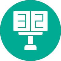 Scoreboard Glyph Circle Icon vector