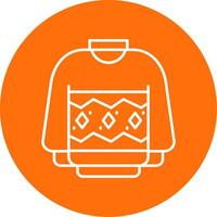 Sweater Linear Circle Multicolor Design Icon vector