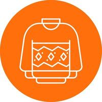 Sweater Linear Circle Multicolor Design Icon vector