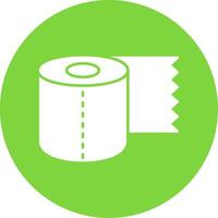 Toilet Paper Glyph Circle Icon vector