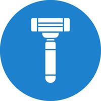 Razor Glyph Circle Icon vector