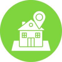 Location Glyph Circle Icon vector