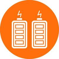 Batteries Glyph Circle Icon vector