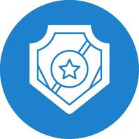 Police Badge Glyph Circle Icon vector