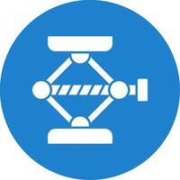 Screw Jack Glyph Circle Icon vector