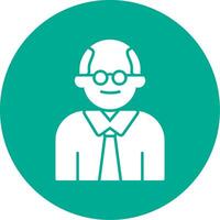 Judge Glyph Circle Icon vector