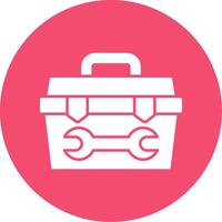 Toolbox Glyph Circle Icon vector