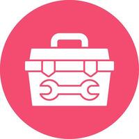 Toolbox Glyph Circle Icon vector