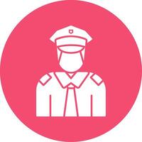 Policeman Glyph Circle Icon vector