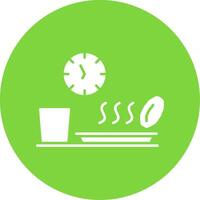Iftar Glyph Circle Icon vector