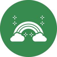 Rainbow Glyph Circle Icon vector