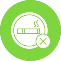 No Smoking Glyph Circle Icon vector