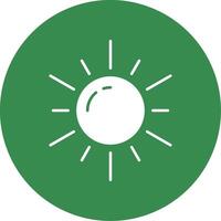 Sun Glyph Circle Icon vector