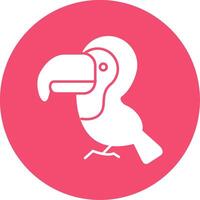 Toucan Glyph Circle Icon vector