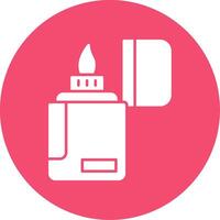 Lighter Glyph Circle Icon vector