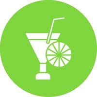 Cocktail Glyph Circle Icon vector