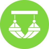 Hammock Glyph Circle Icon vector