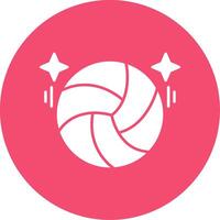 Volleyball Glyph Circle Icon vector