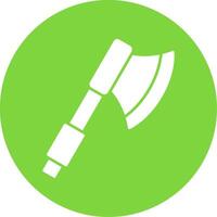 Axe Glyph Circle Icon vector