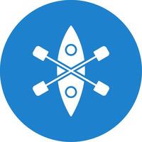 Kayak Glyph Circle Icon vector