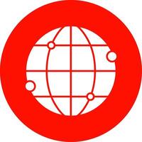 World Glyph Circle Icon vector