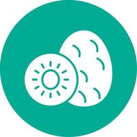 Kiwi Glyph Circle Icon vector