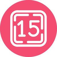 Fifteen Linear Circle Multicolor Design Icon vector