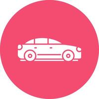 Sedan Glyph Circle Icon vector