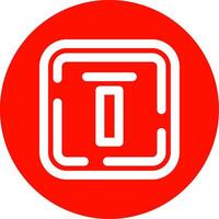 Top alignment Linear Circle Multicolor Design Icon vector