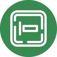 Right align Linear Circle Multicolor Design Icon vector