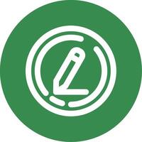 Edit Linear Circle Multicolor Design Icon vector