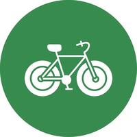 icono de círculo de glifo de bicicleta vector