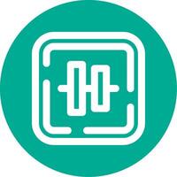 Vertical alignment Linear Circle Multicolor Design Icon vector
